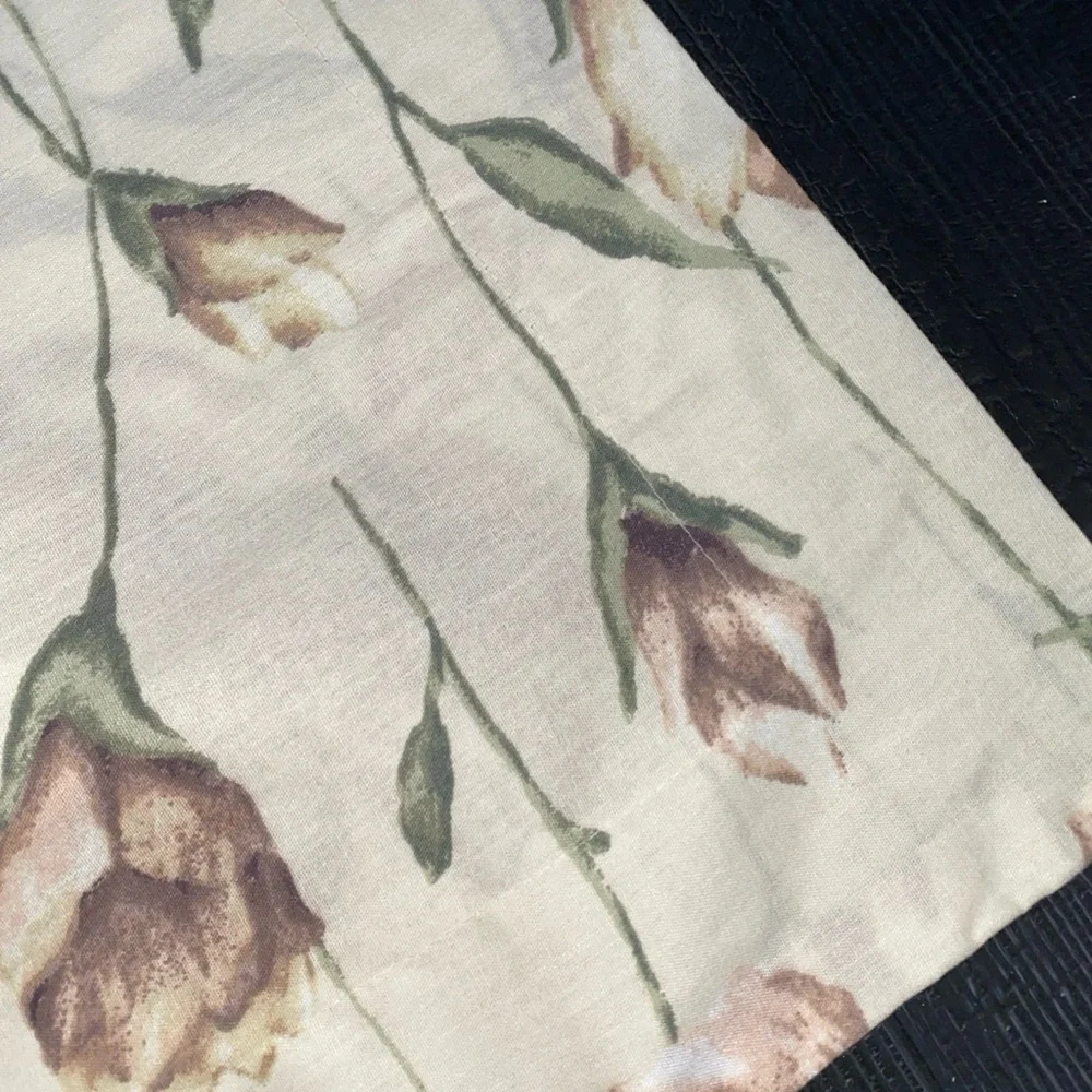 Vintage Cannon Standard Pillow Shams Floral Cottage Shabby Set (2)‎ USA Made